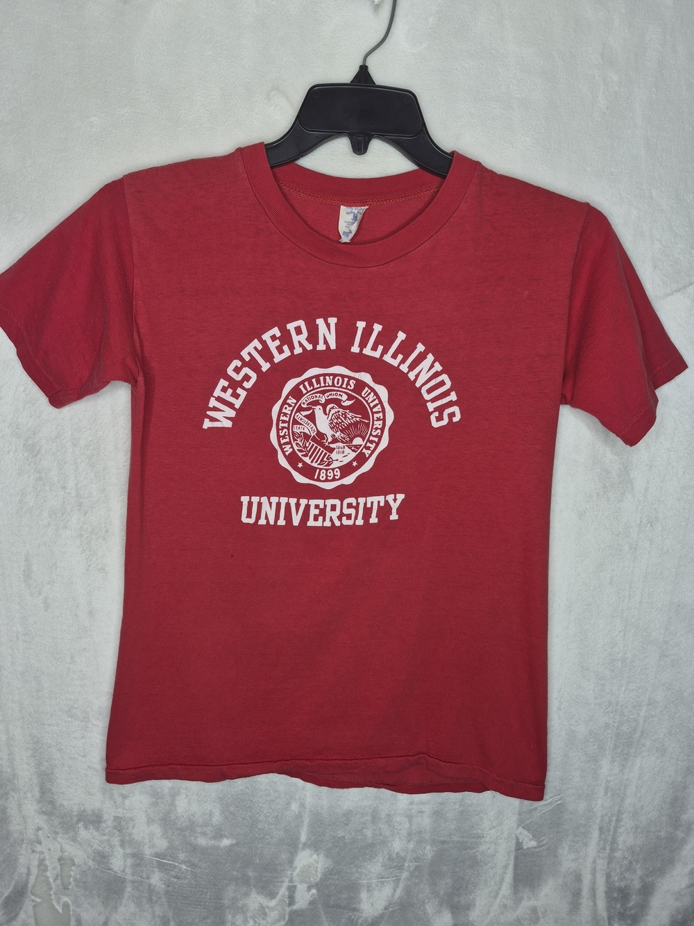 Vintage Velva Sheen Western Illinois University T Shirt Size Large